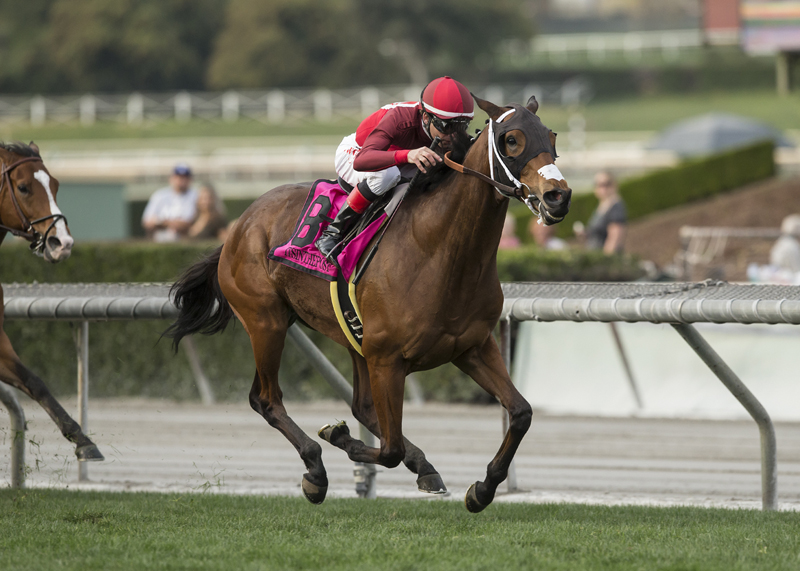 Itsinthepost wins the 2018 San Gabriel Stakes