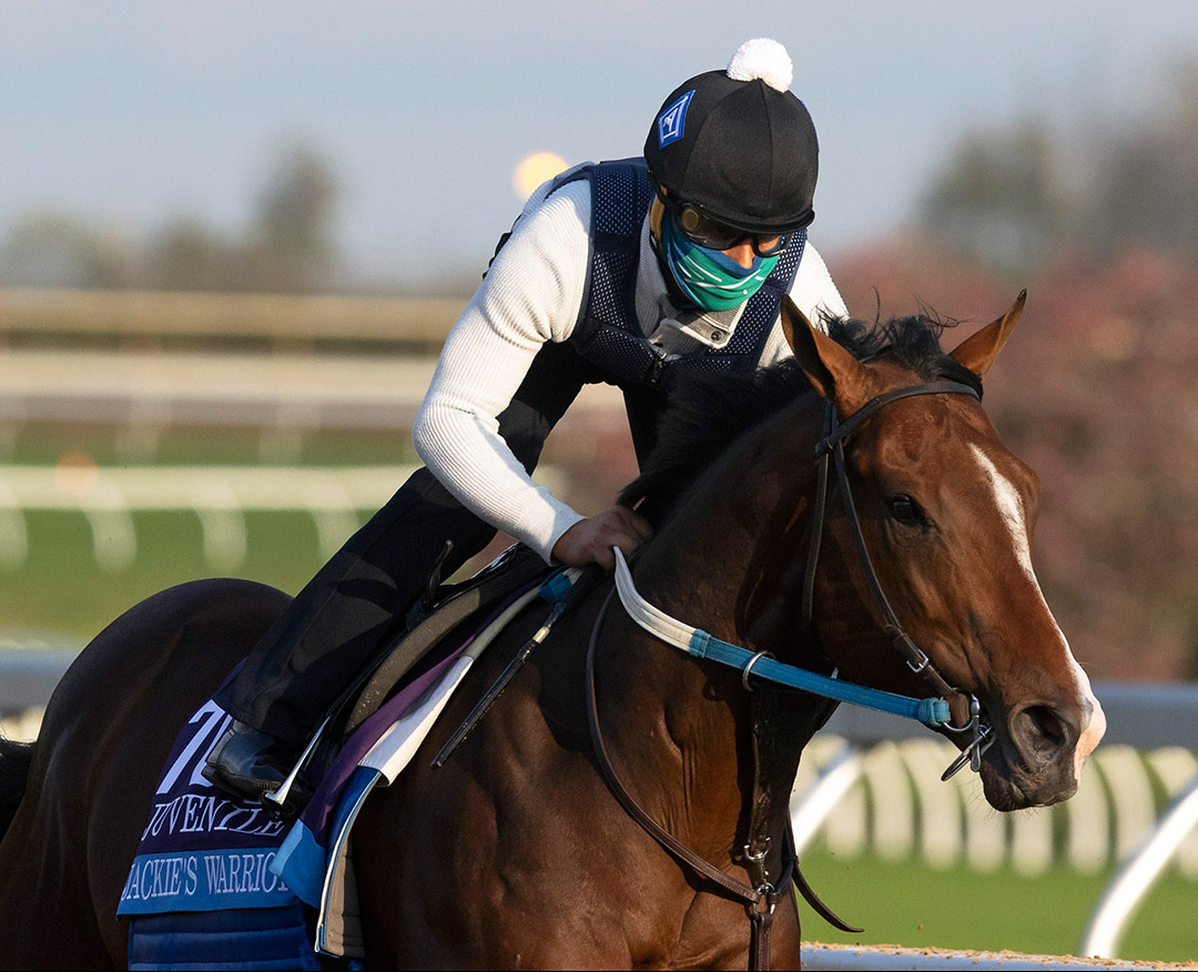 Jackie's Warrior trains at Keeneland on Nov. 1