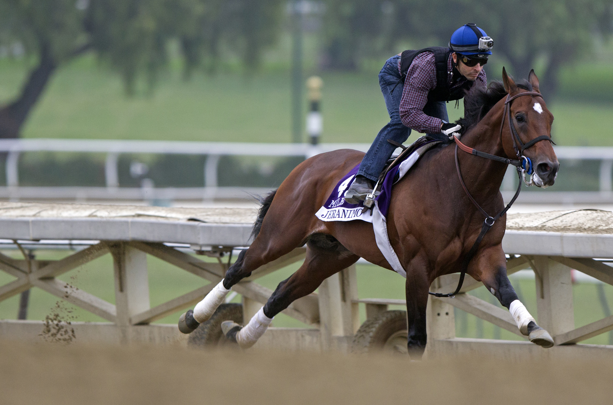 Jeranimo trains at Santa Anita