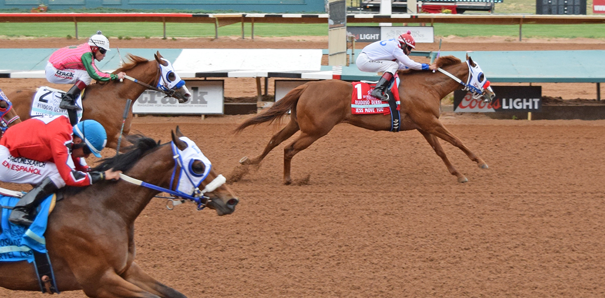 Jess Move You wins the Ruidoso Derby