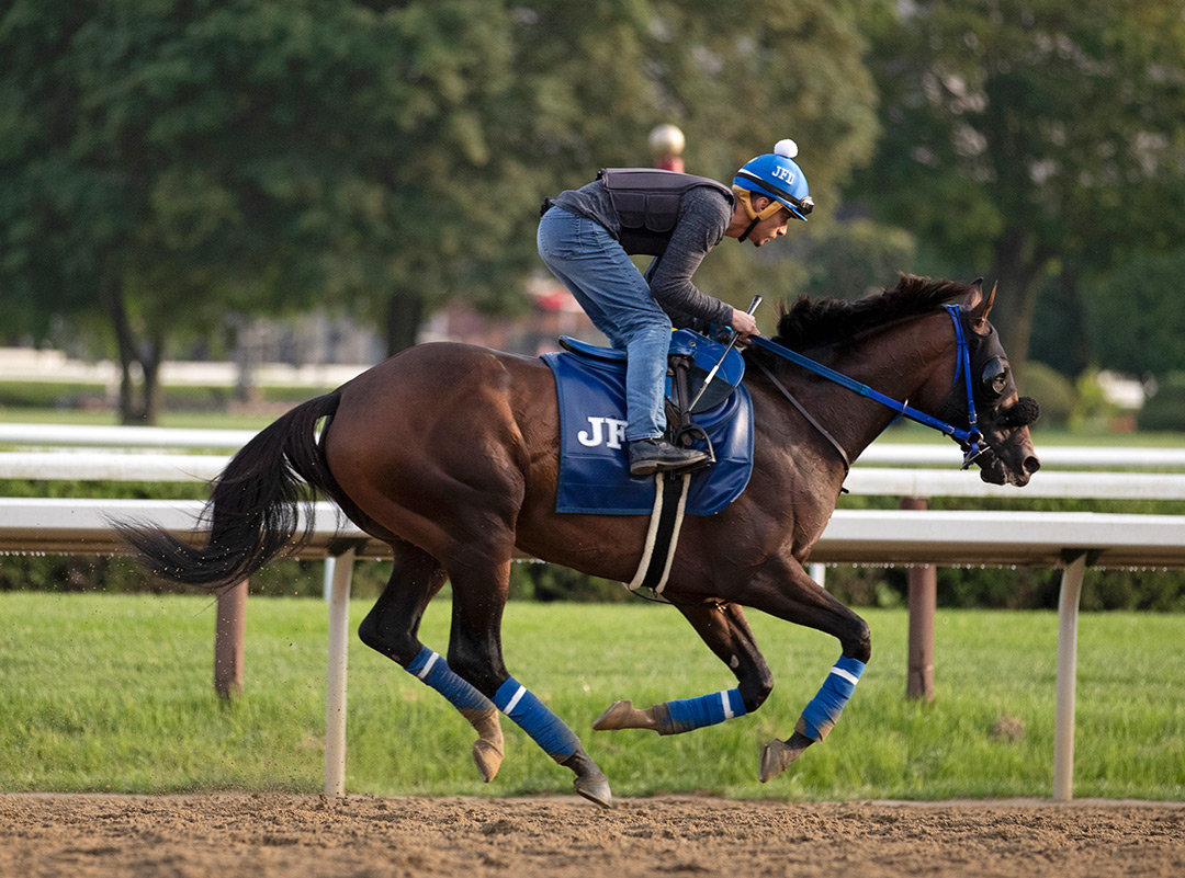 Jesus' Team trains at Saratoga Race Course in August 2021