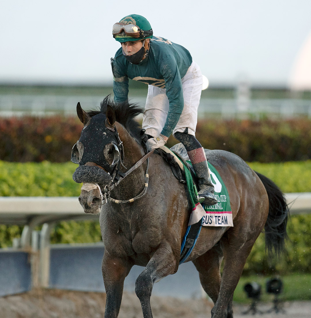 Jesus' Team after finishing second in the Pegasus World Cup