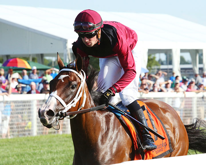 Jezebel's Kitten wins the 2019 Kentucky Downs Juvenile Fillies