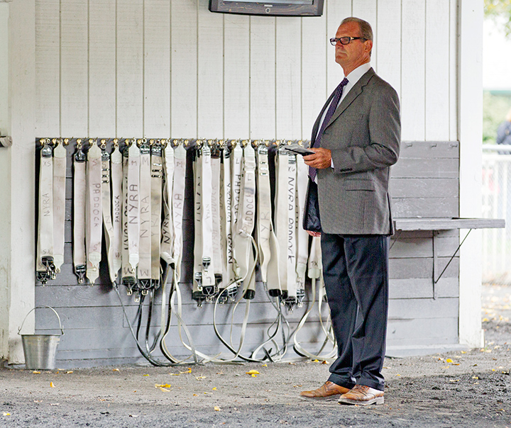 Bruce Johnstone at Belmont Park in 2012