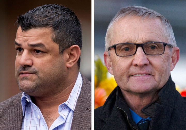 Trainers Jorge Navarro (left) and Jason Servis (right)