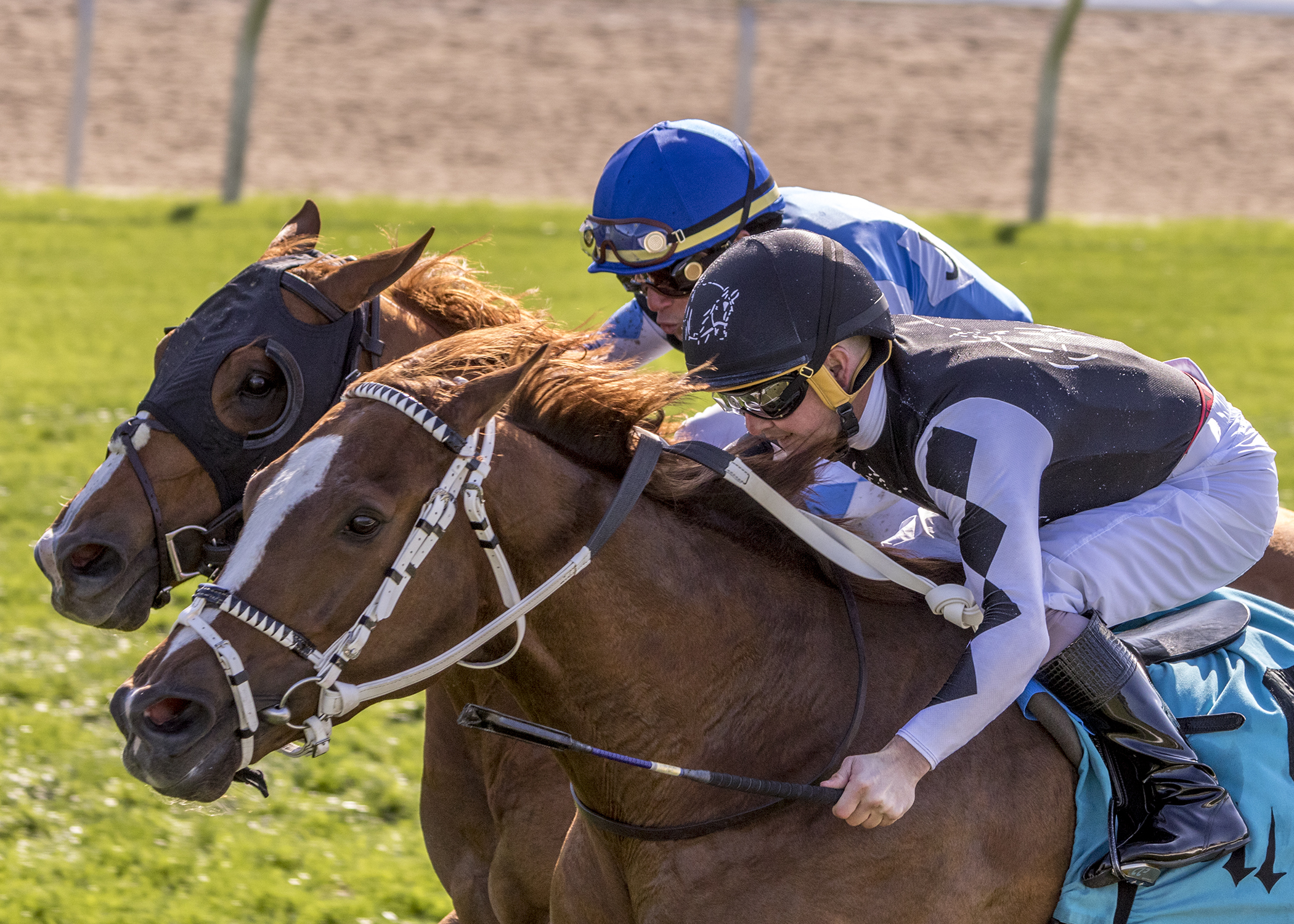 Just Might (right) wins the 2020 Colonel Power Stakes
