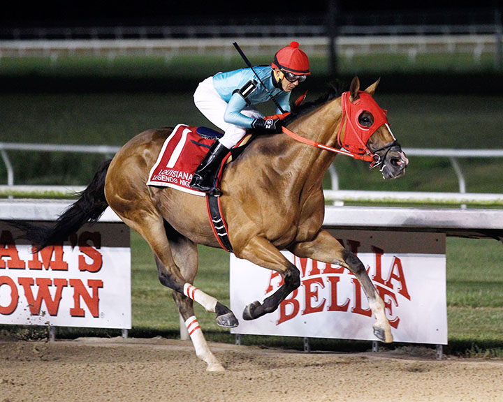 Just Stormin wins the 2019 Louisiana Legends Starter Stakes at Evangeline Downs