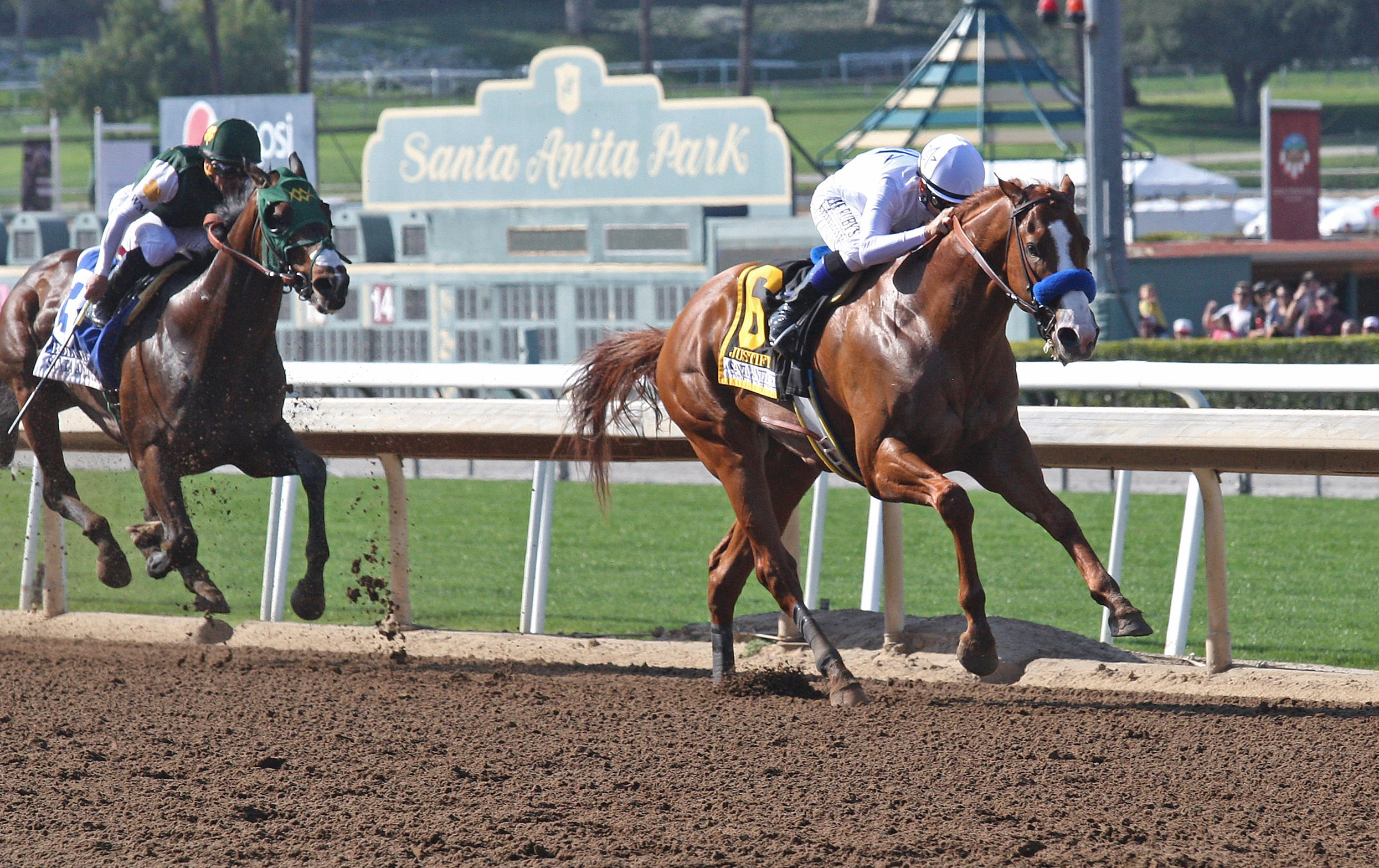 Justify wins the 2018 Santa Anita Derby