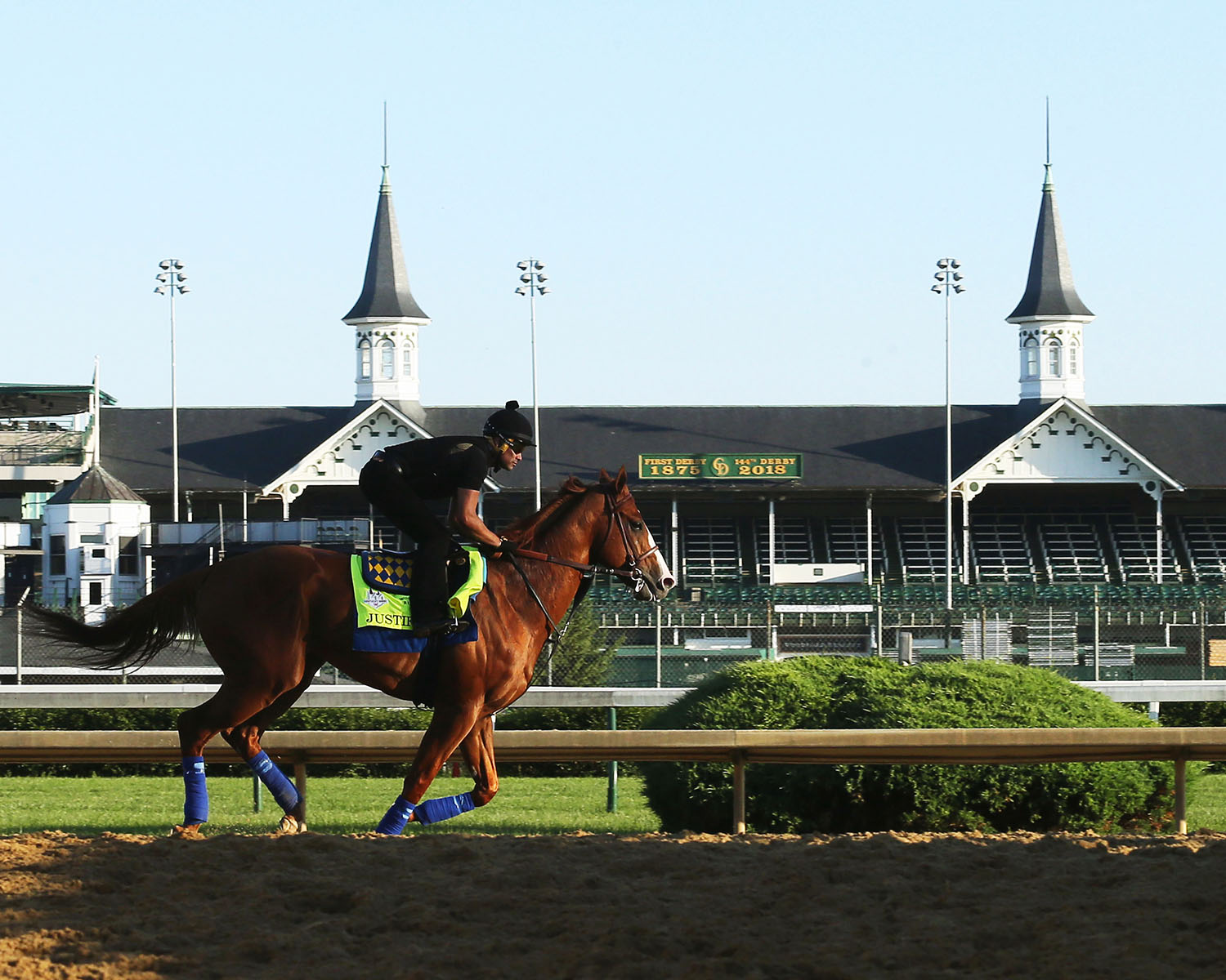 Justify gallops at Churchill on May 24