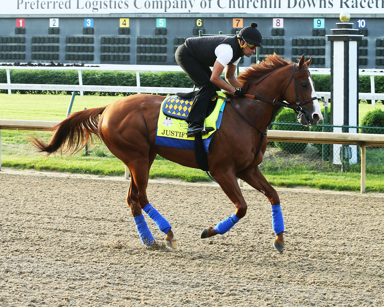Justify gallops at Churchill on May 26