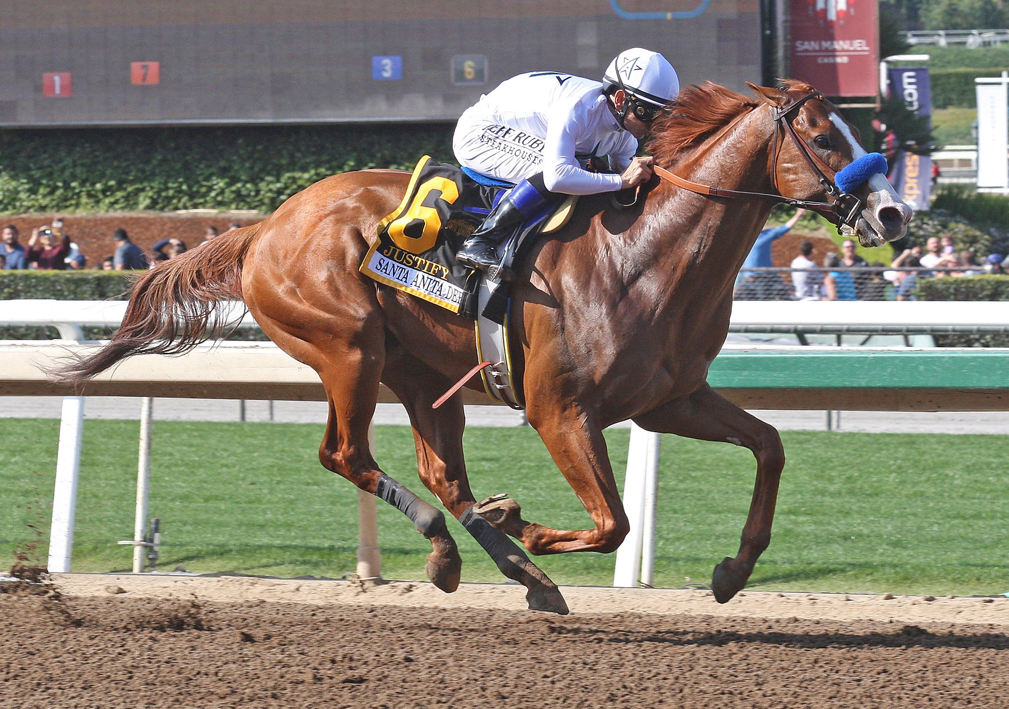 Justify wins the Santa Anita Derby