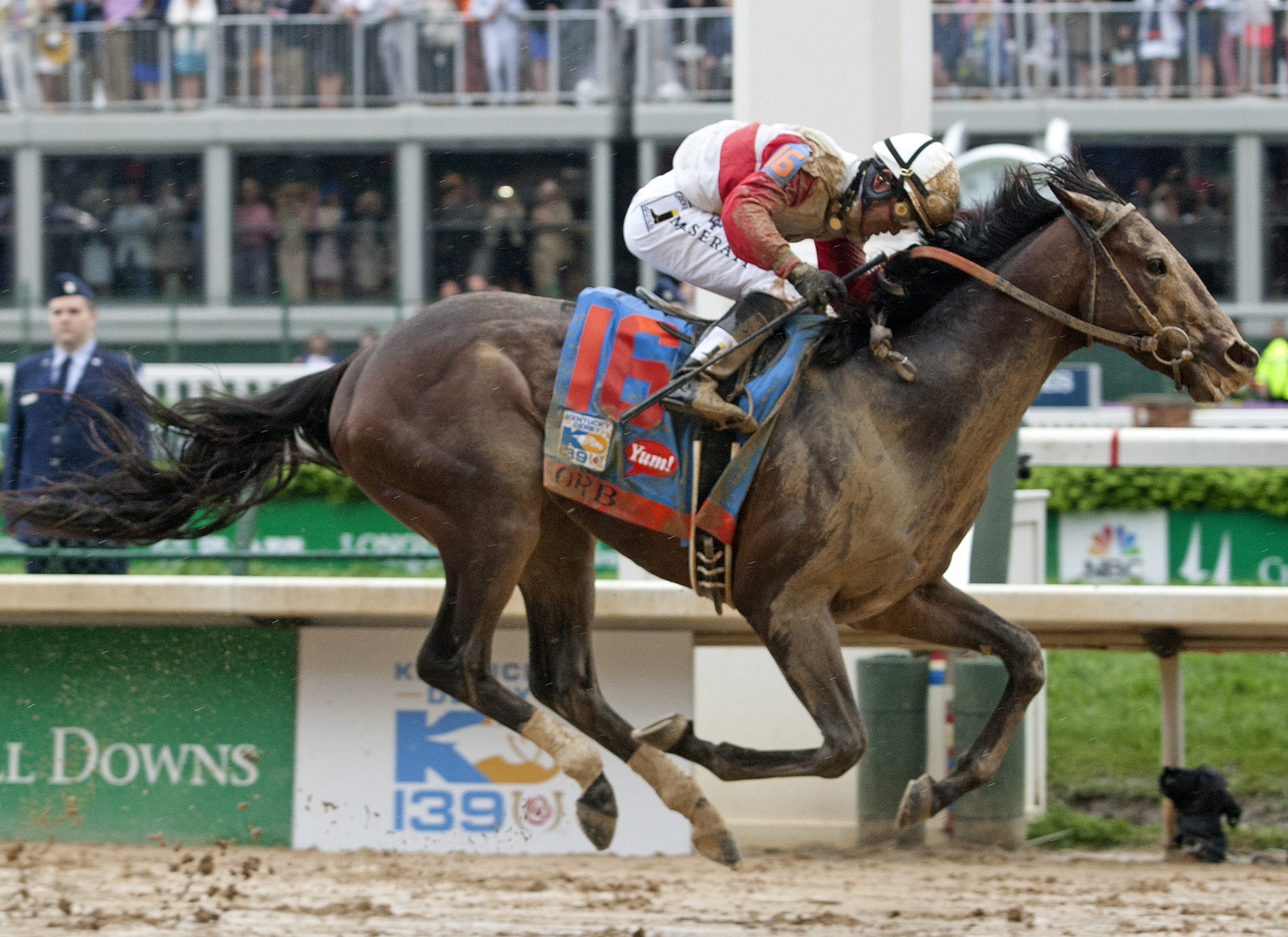 Orb winning the Kentucky Derby
