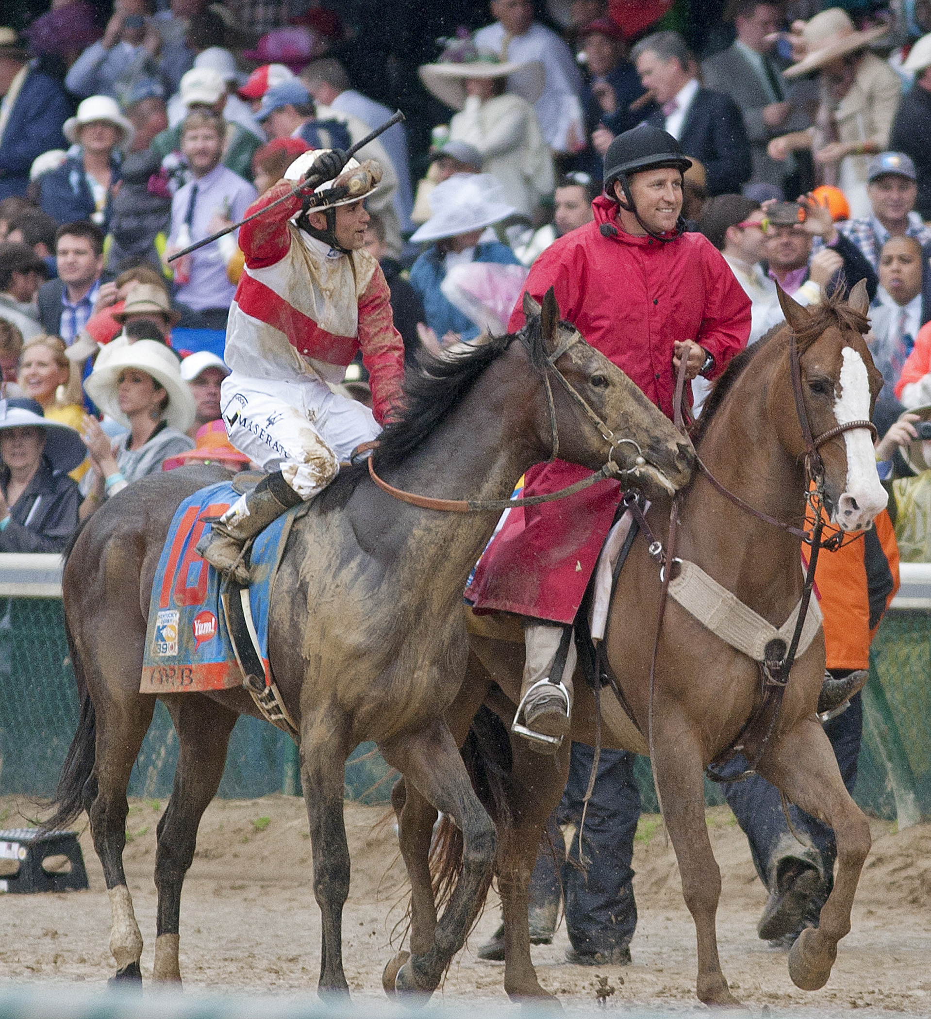 Joel Rosario and Orb after winning the Kentucky Derby