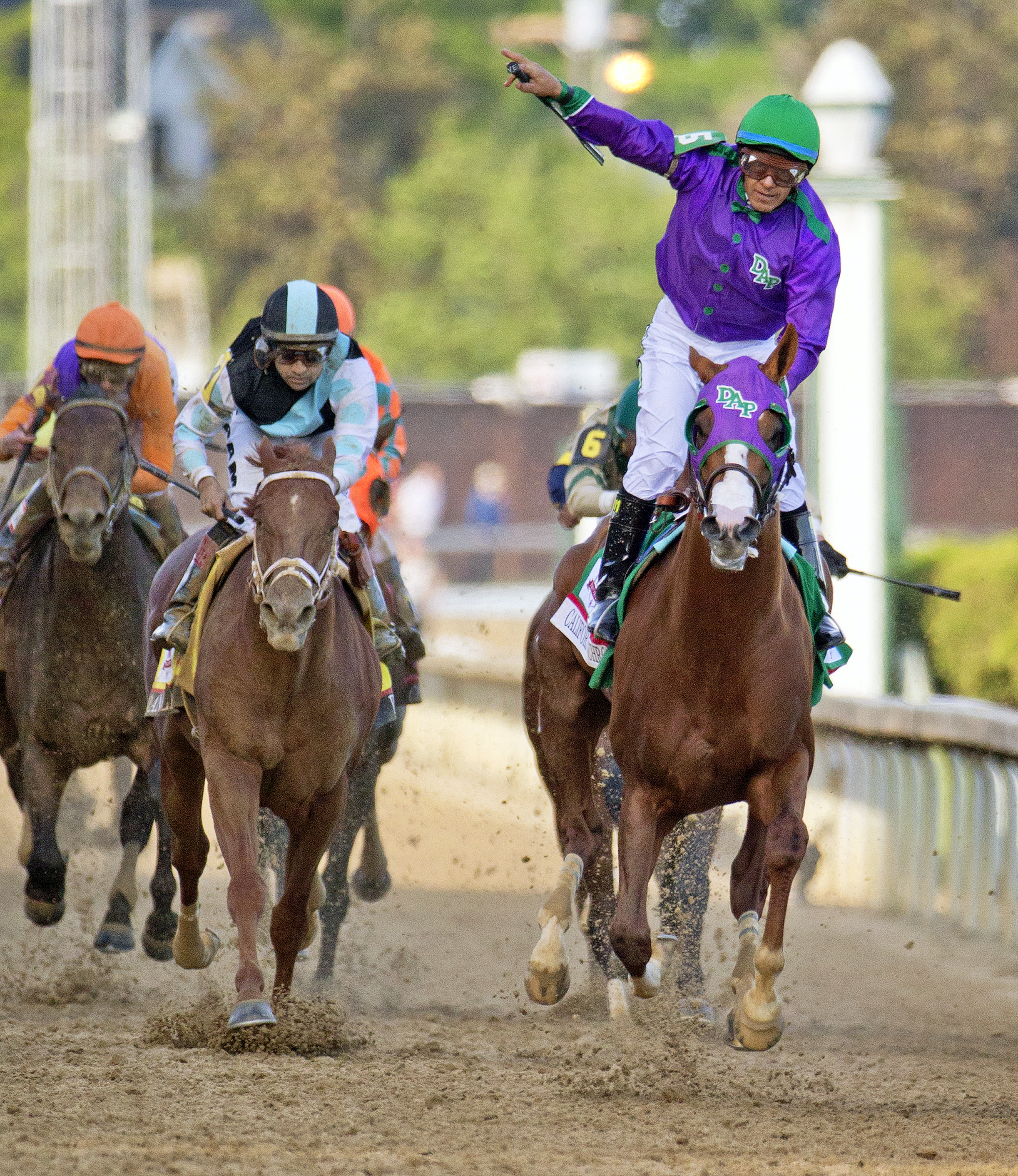 California Chrome, Kentucky Derby, stretch