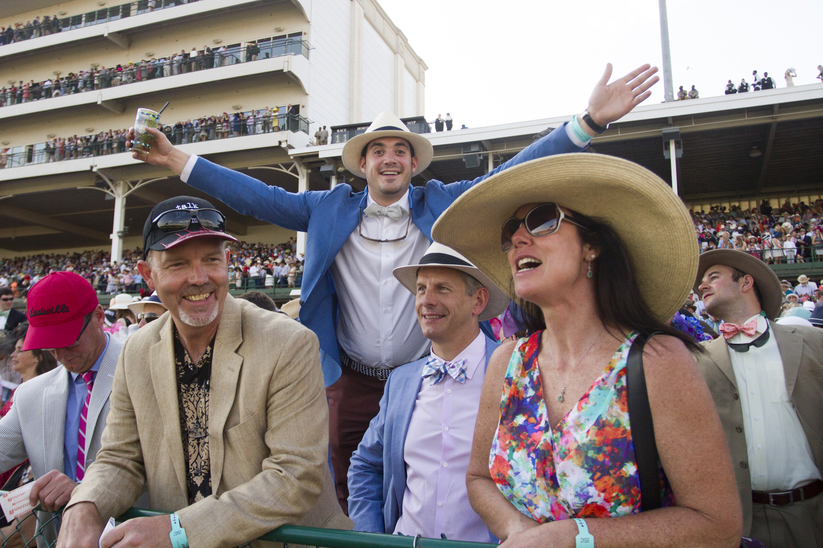Patrons at Churchill Downs for the Kentucky Derby