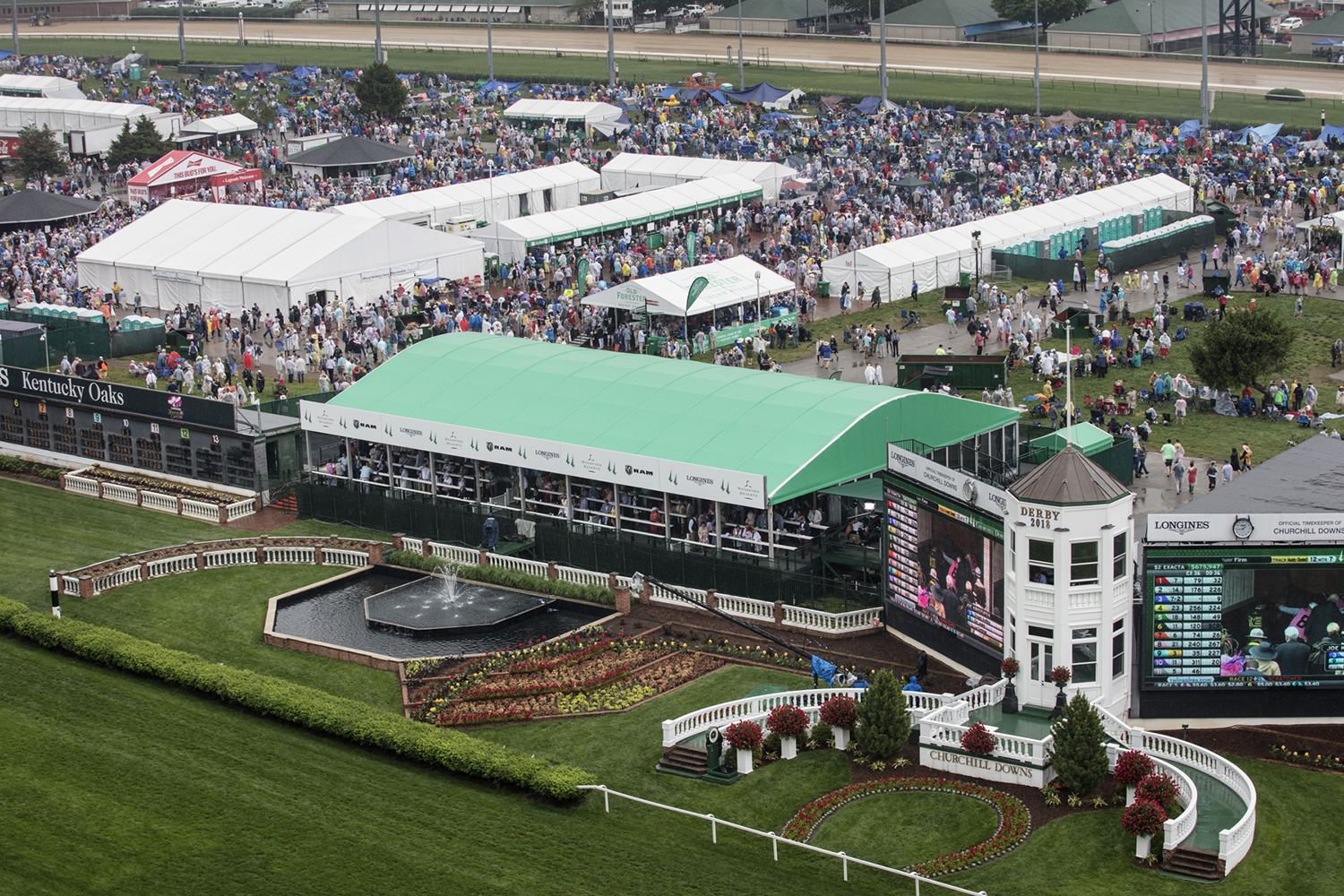 Churchill Downs infield Kentucky Derby day