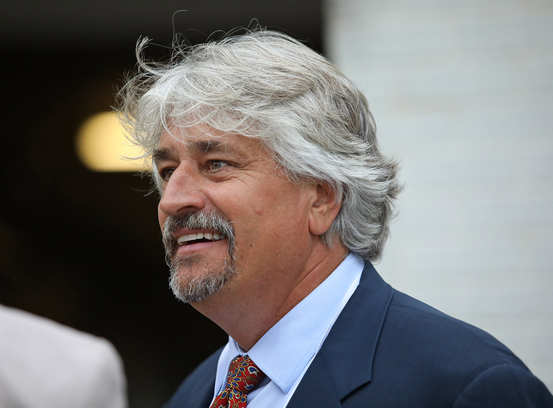 Trainer Steve Asmussen after coming in 2nd in the Kentucky Derby with Epicenter