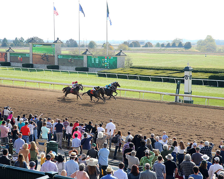Racing at Keeneland Racecourse in October 2019