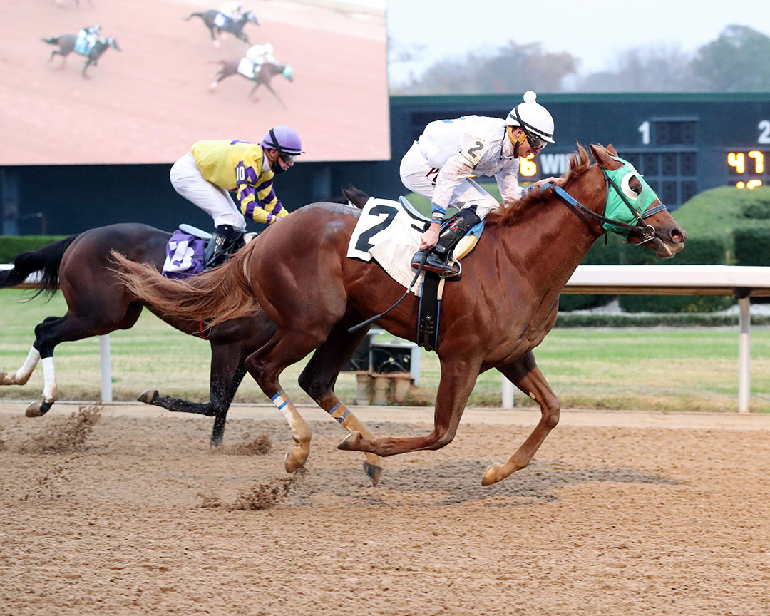 Kavod wins the 2021 Advent Stakes at Oaklawn
