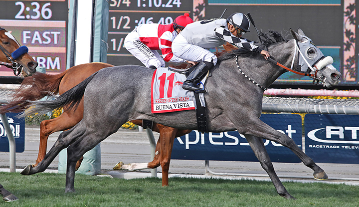Keeper Ofthe Stars wins the 2020 Buena Vista Stakes at Santa Anita Park