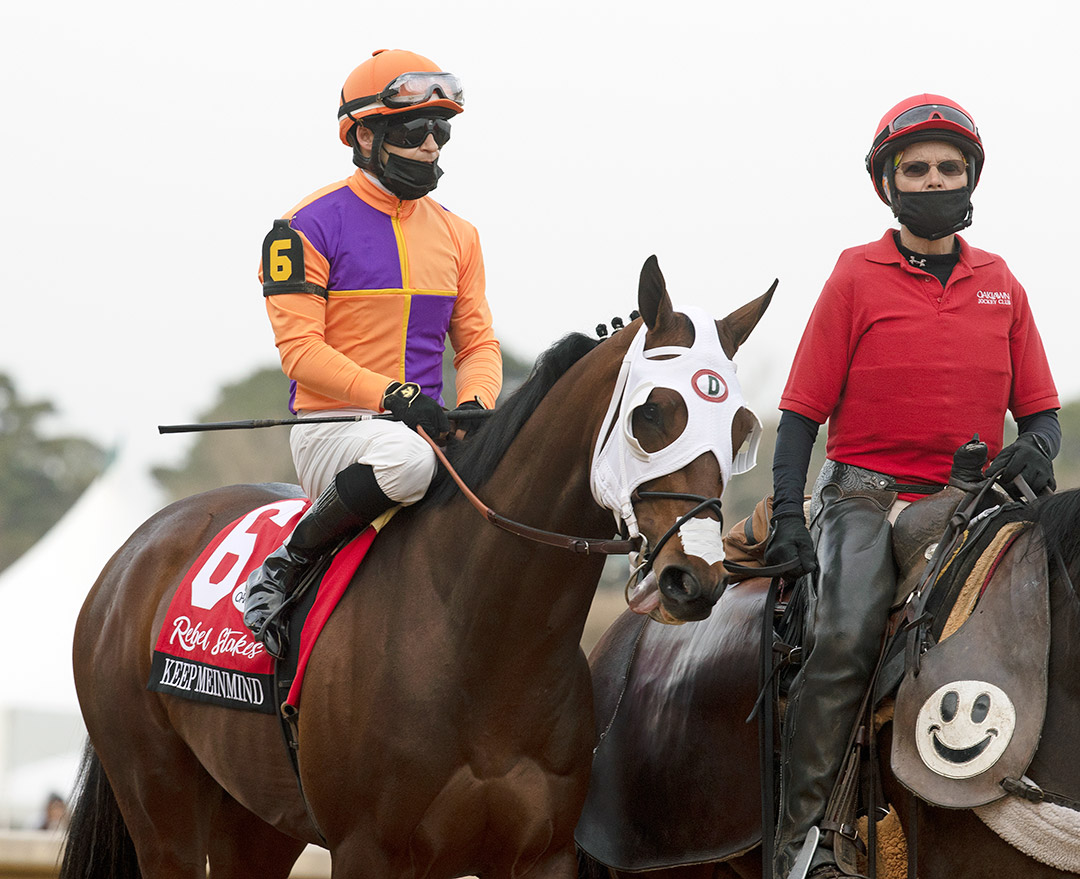 Keepmeinmind at the Rebel Stakes at Oaklawn Park