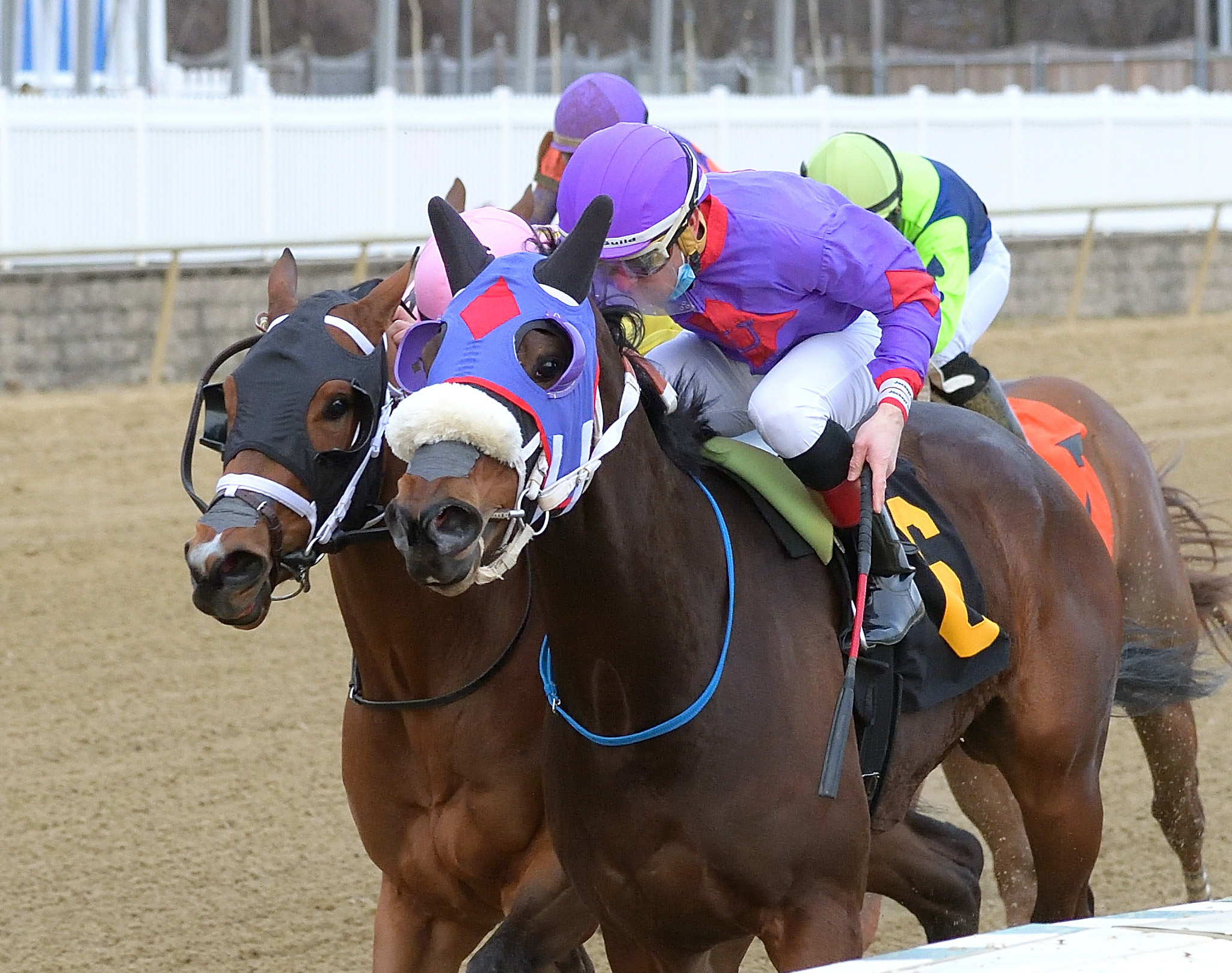 Kenny Had a Notion (right) wins the 2021 Spectacular Bid Stakes at Laurel Park