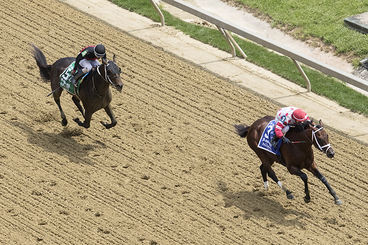 King for a Day wins the Sir Barton Stakes