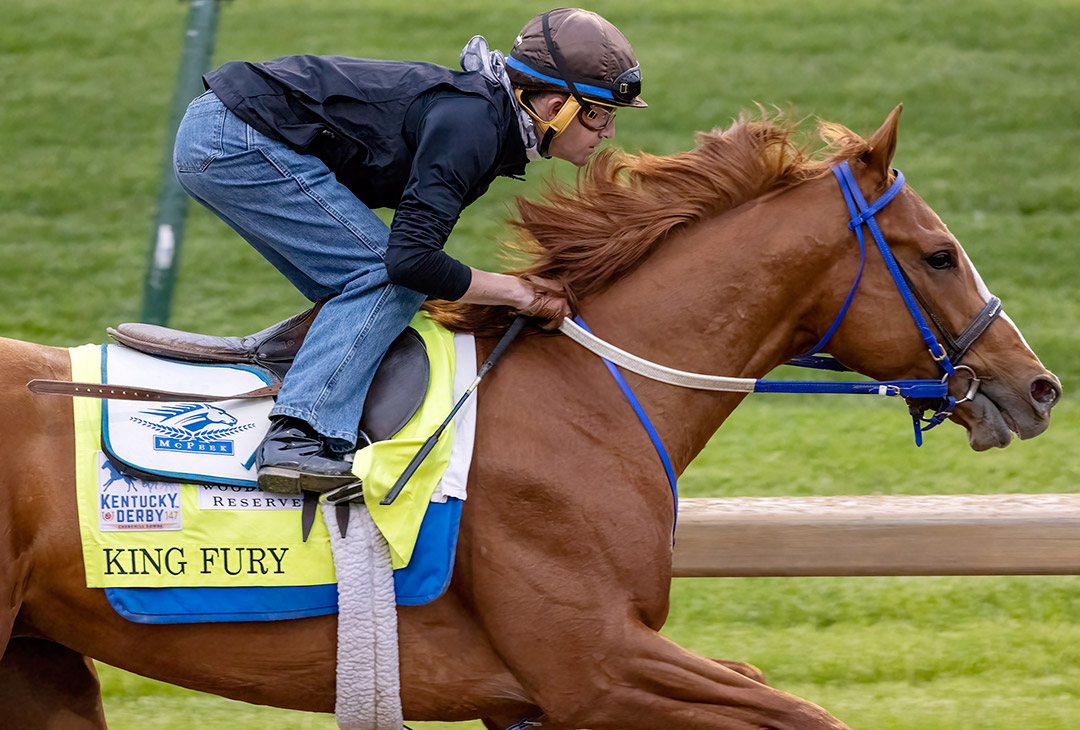 King Fury trains at Churchill Downs on April 24