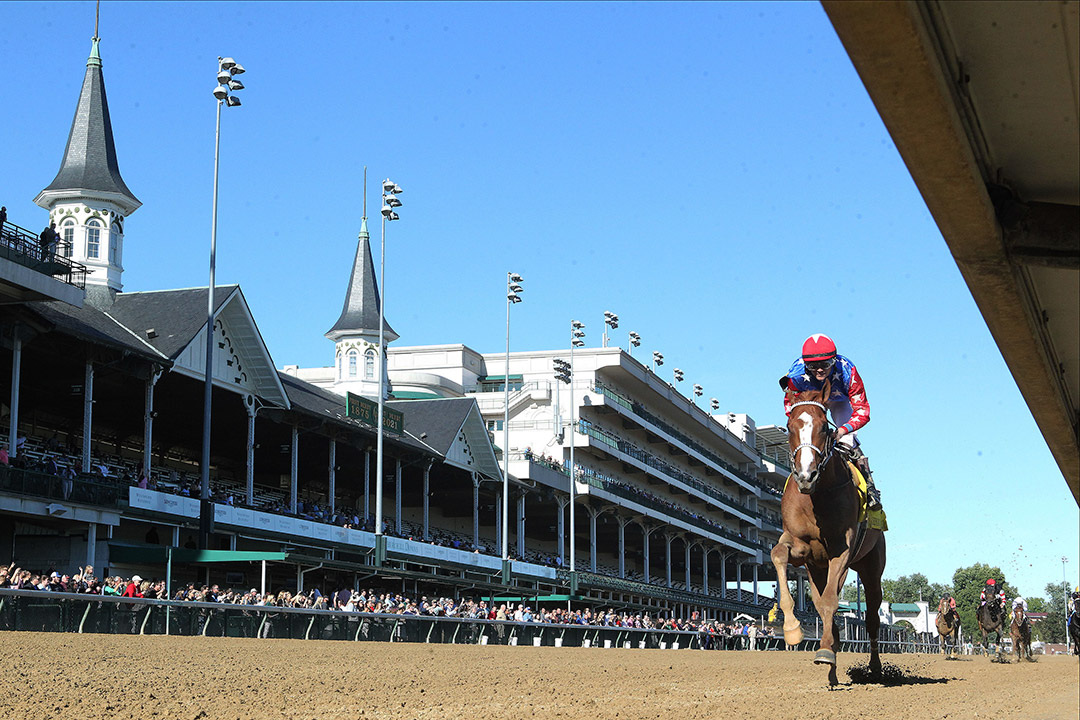 King Fury wins the 2021 Bourbon Trail Stakes at Churchill Downs