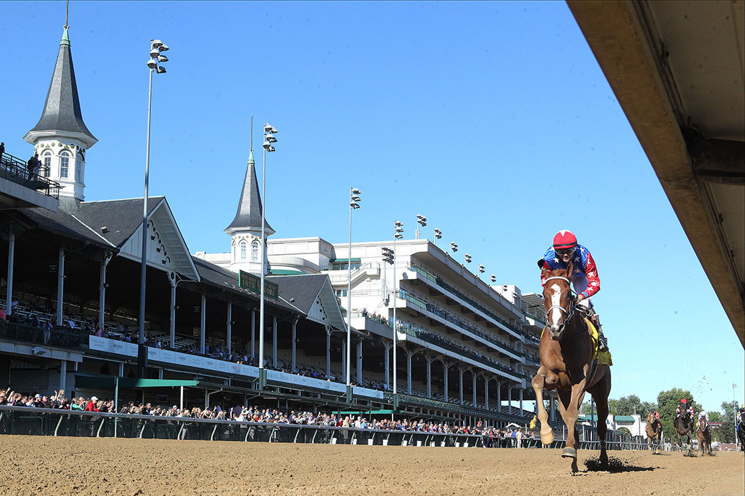 King Fury wins the 2021 Bourbon Trail Stakes at Churchill Downs