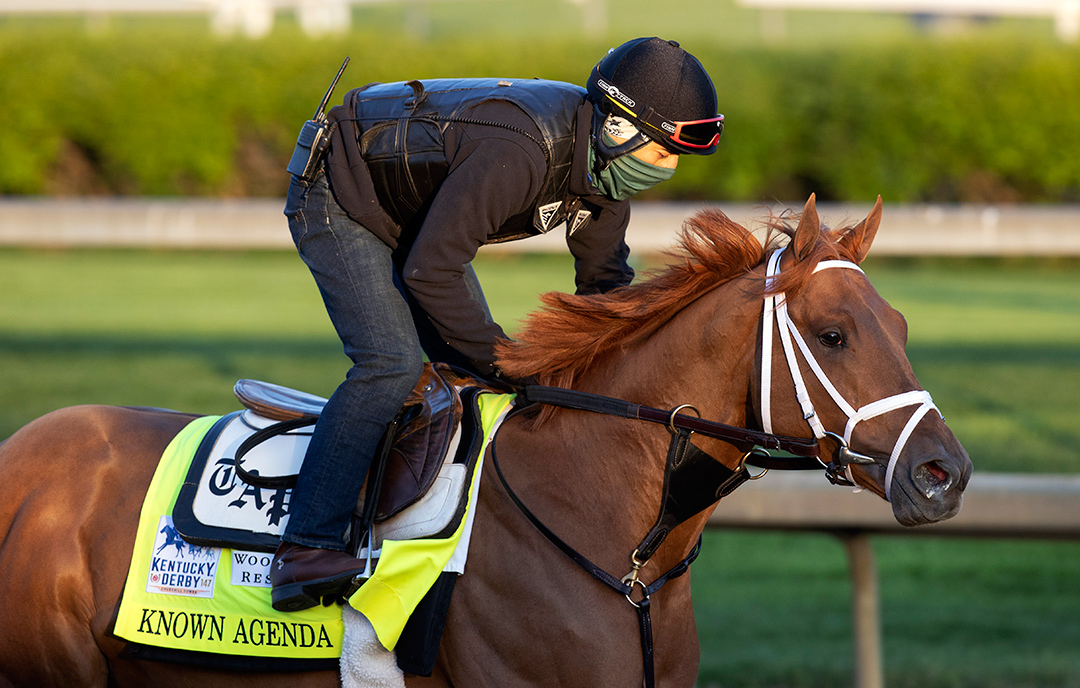 Known Agenda trains at Churchill Downs on April 20