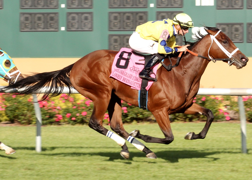 Lovely Bernadette wins the Indiana Grand Stakes 9.6.17