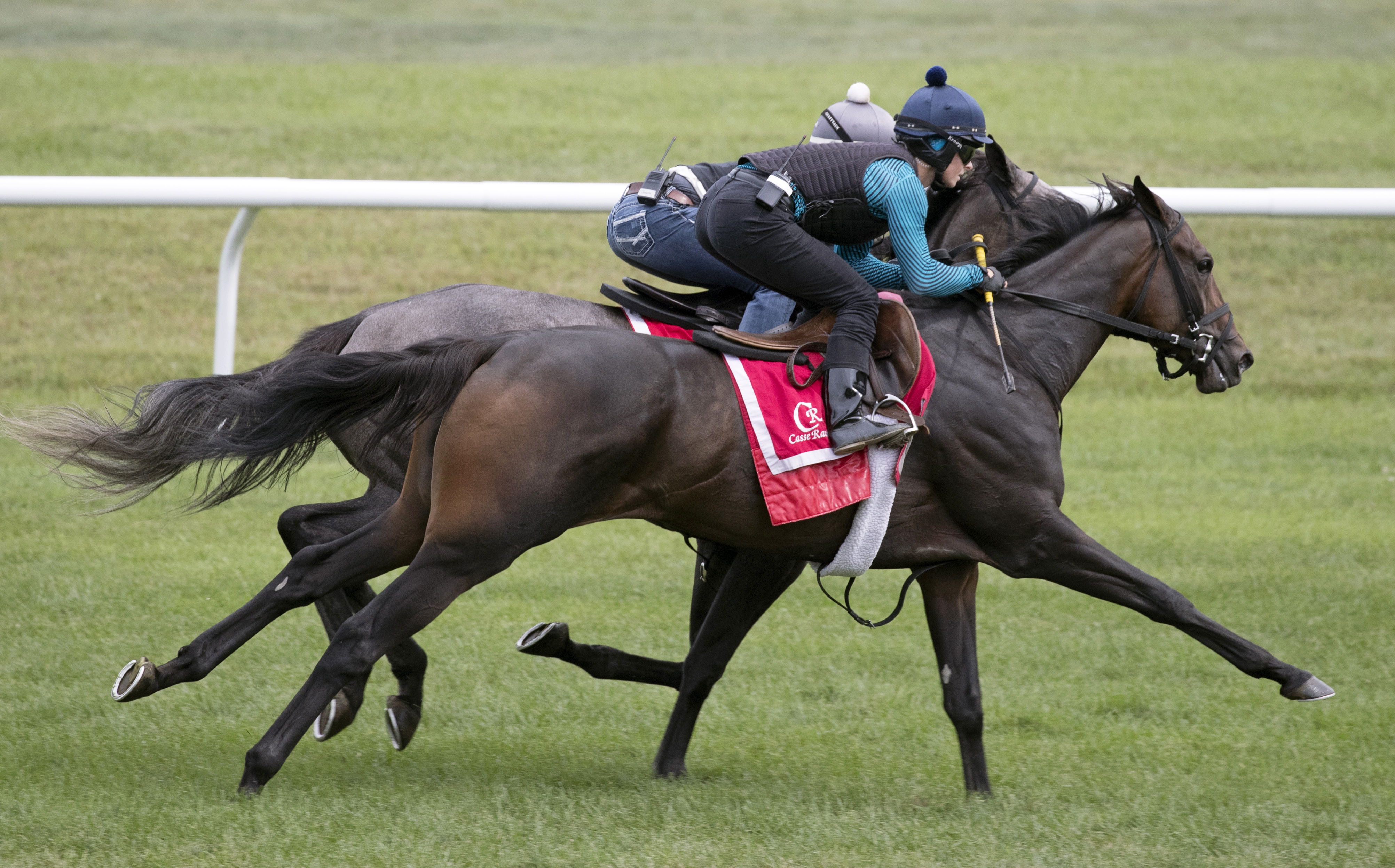 La Coronel works at Saratoga on Aug. 11, 2017
