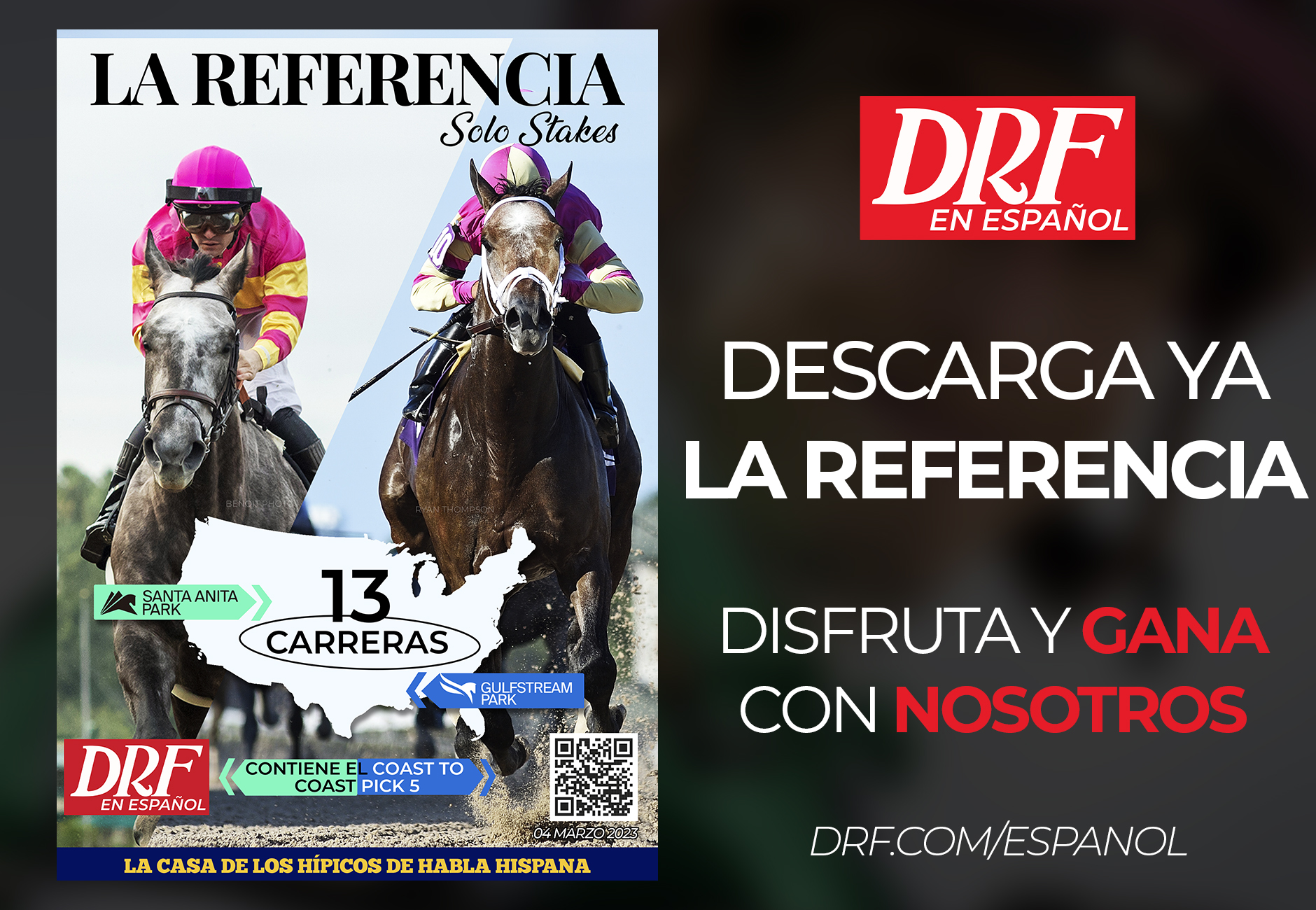 Gana en GULFSTREAM PARK y SANTA ANITA PARK con La Referencia, Marzo 4