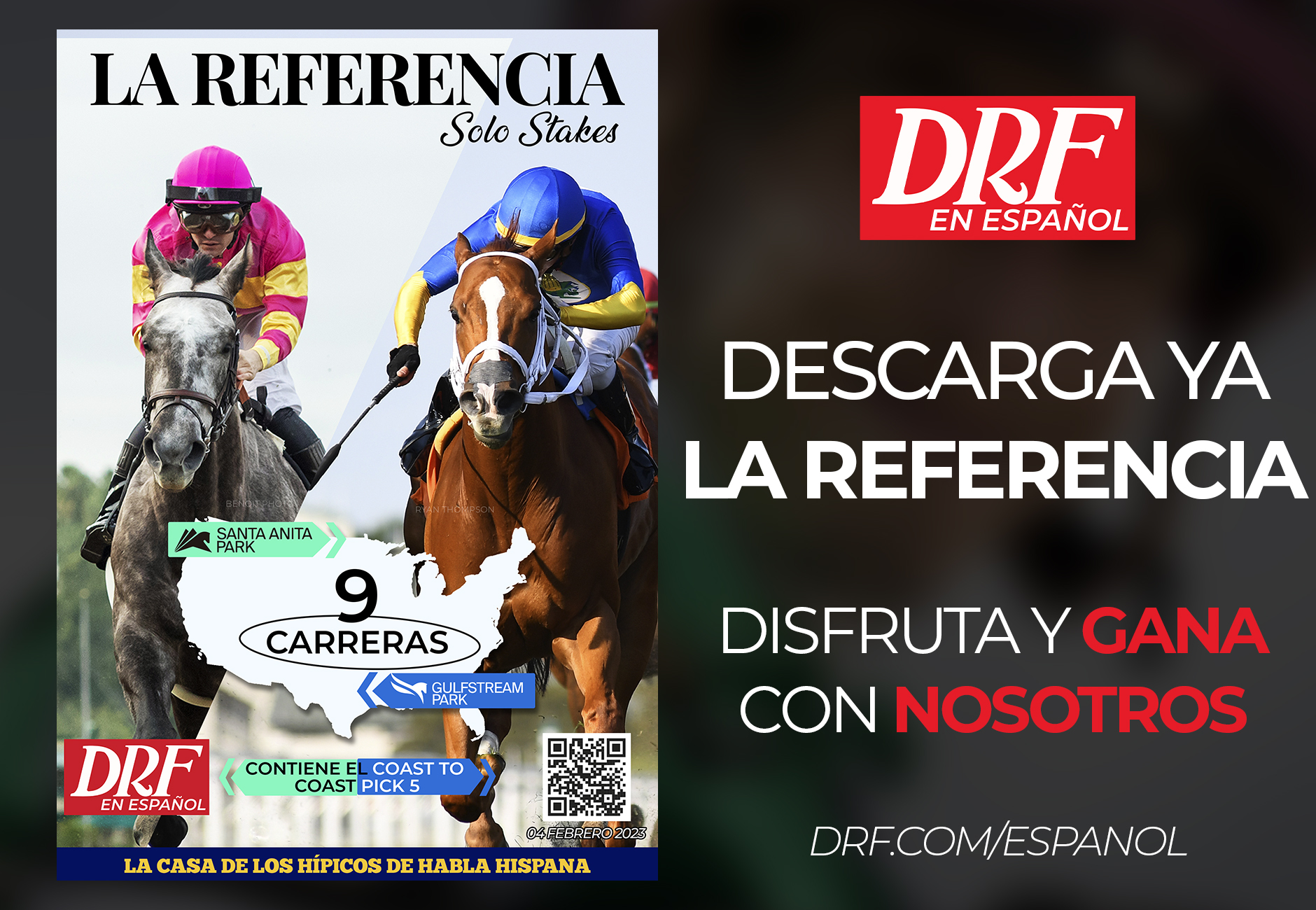 Gana en GULFSTREAM PARK y SANTA ANITA PARK con La Referencia, Febrero 4