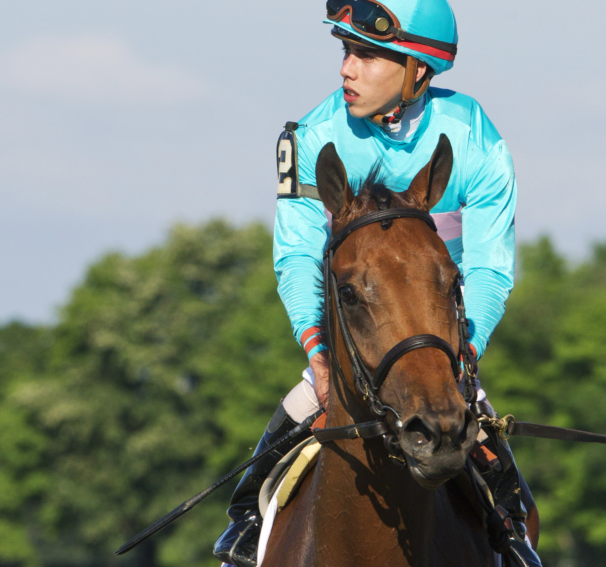 Irad Ortiz wins the Belmont Oaks aboard Lady Eli