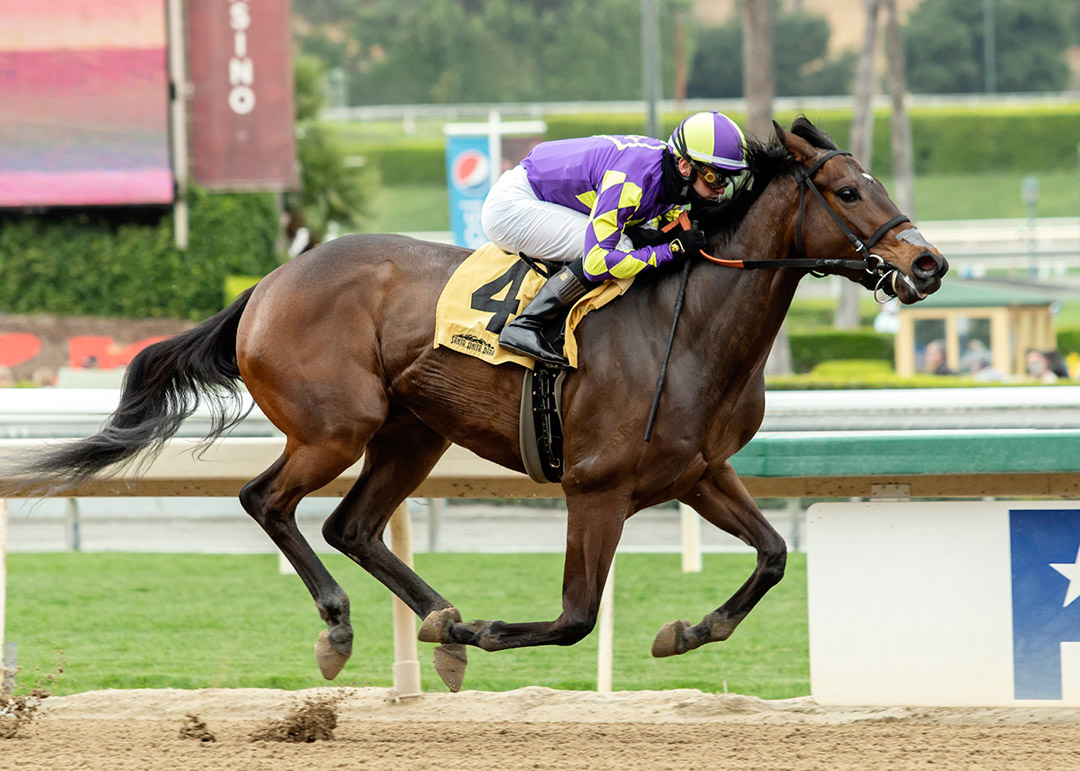 Lady Aces wins a May 2 maiden race at Santa Anita Park