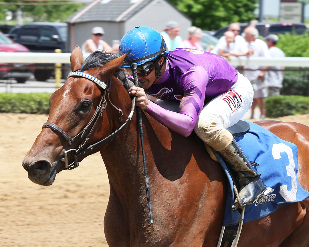 Lady Dyanaformer wins a June 15 maiden race at Belterra Park