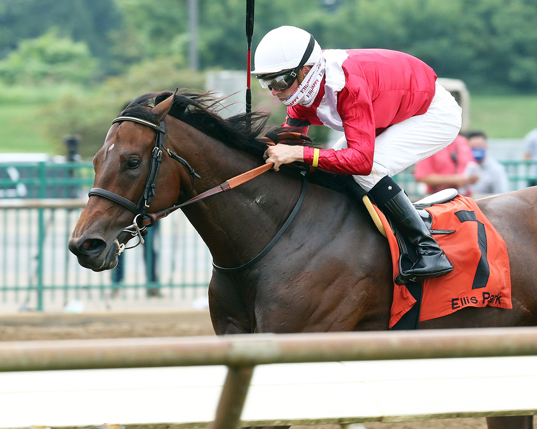 Lady Kate wins the 2020 Groupie Doll Stakes at Ellis Park