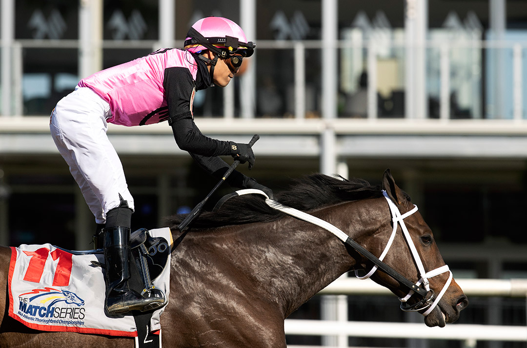 Last Judgment wins the 2021 Pimlico Special at Pimlico Race Course