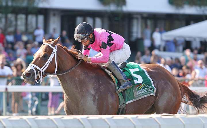 Lasting Legacy wins the 2019 Mr. Prospector Stakes at Monmouth Park