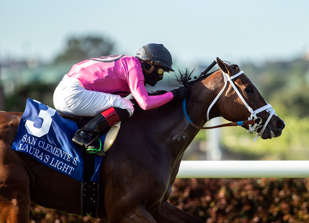 Laura's Light wins the San Clemente Stakes at Del Mar