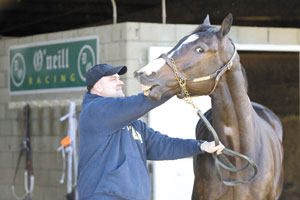 Lava Man and trainer Doug O'Neill