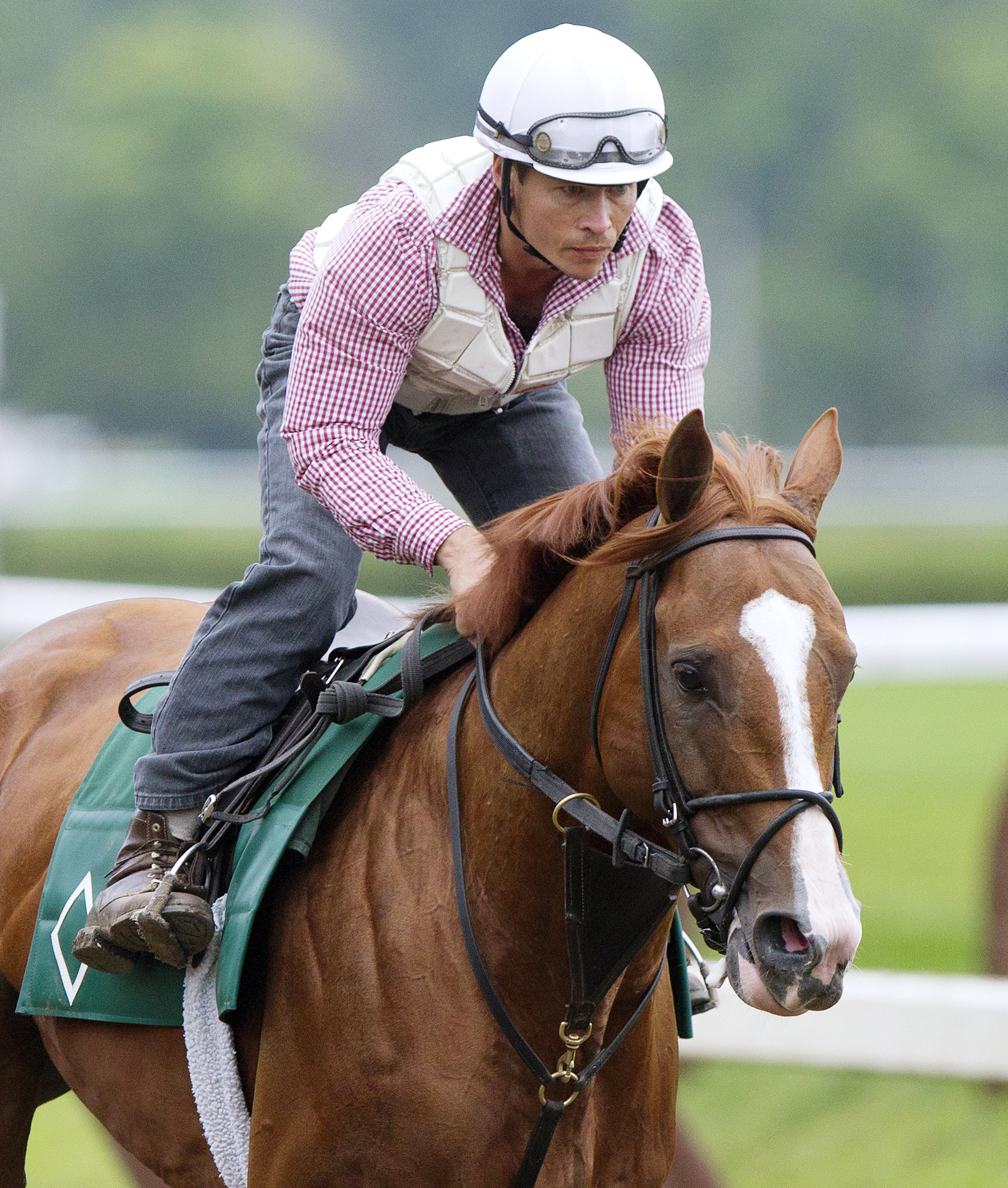 Lea trains at Saratoga on July 18