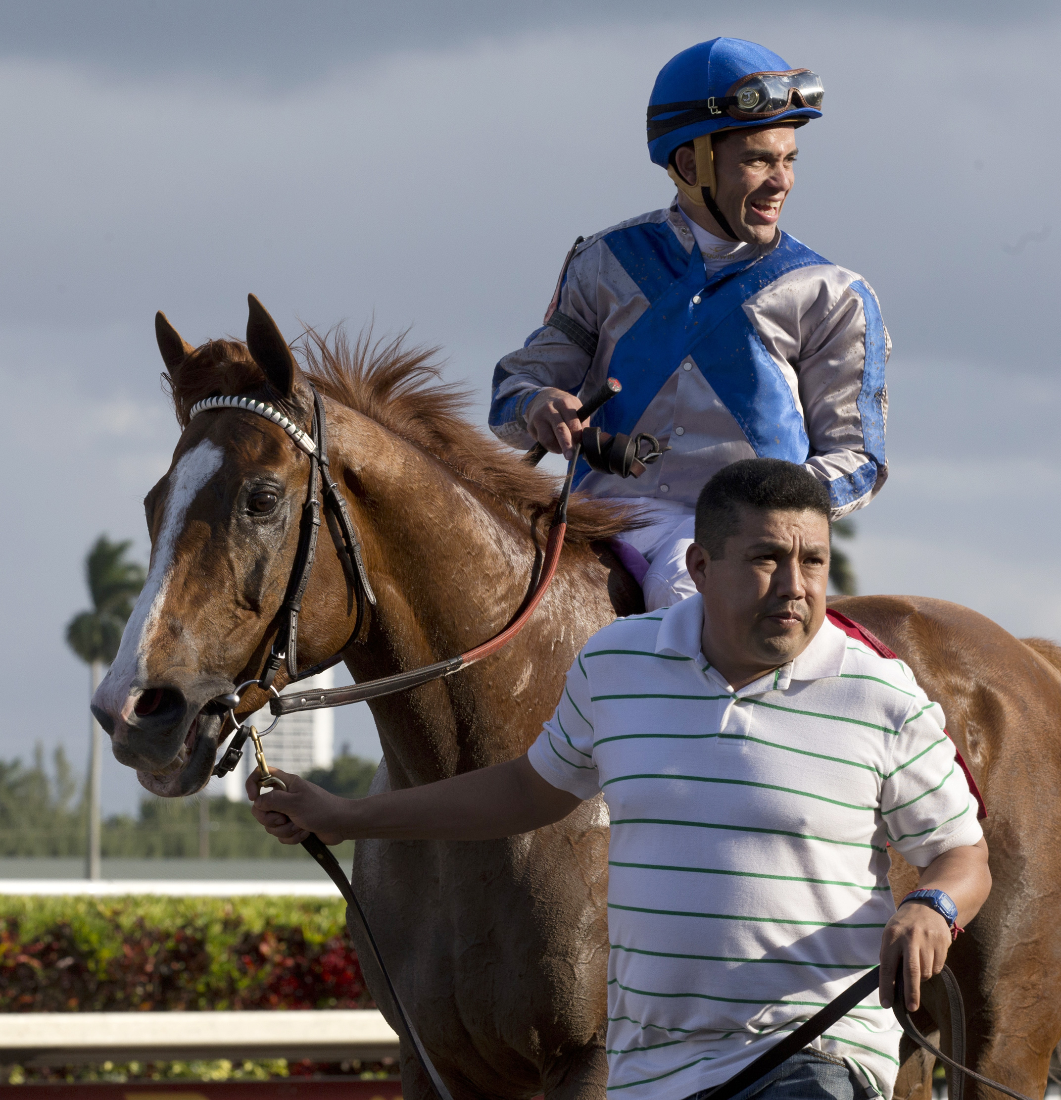 Lea with Joel Rosario after winning the Hal's Hope