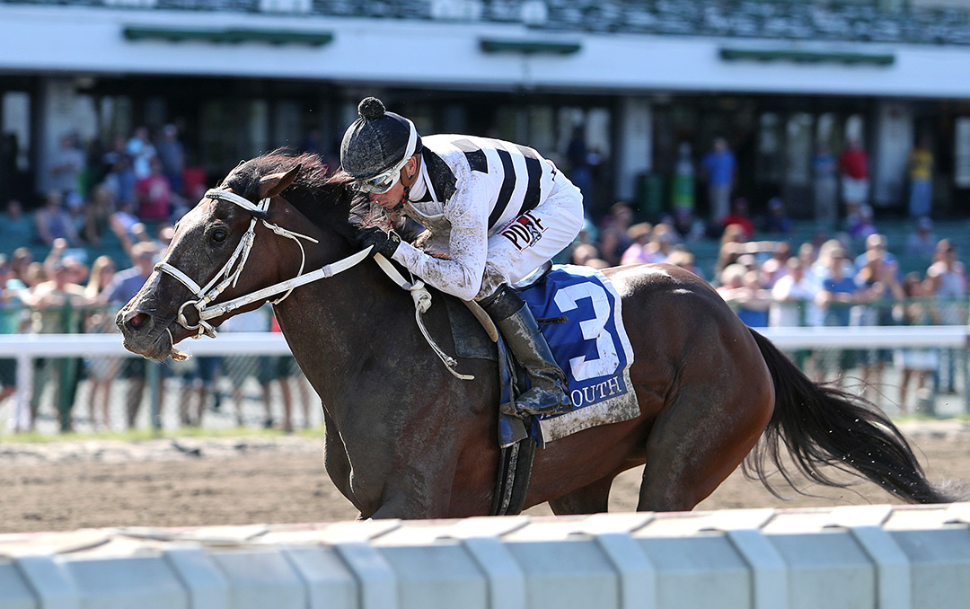 Leader of the Band wins the 2021 Monmouth Oaks at Monmouth Park
