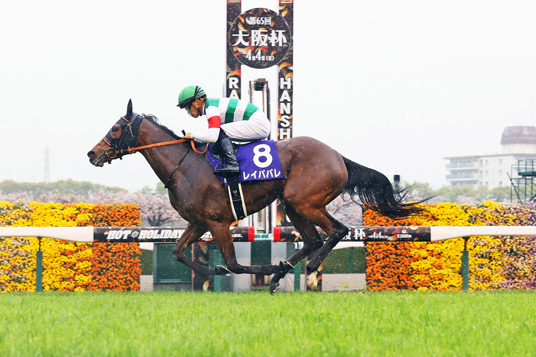 Lei Papale wins the 2021 Osaka Hai Stakes at Hanshin Racecourse