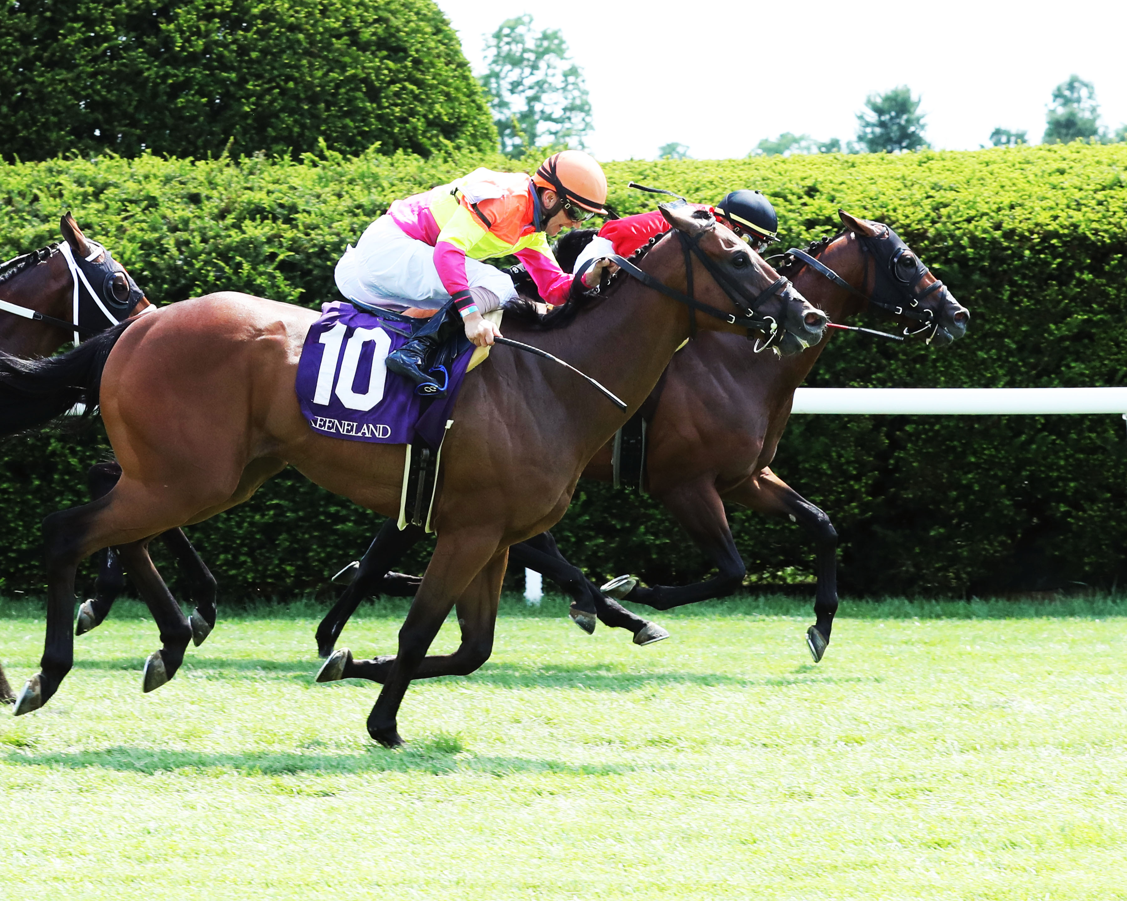 Leinster holds off stablemate Totally Boss (No. 10) to win the Shakertown 7-11-2020