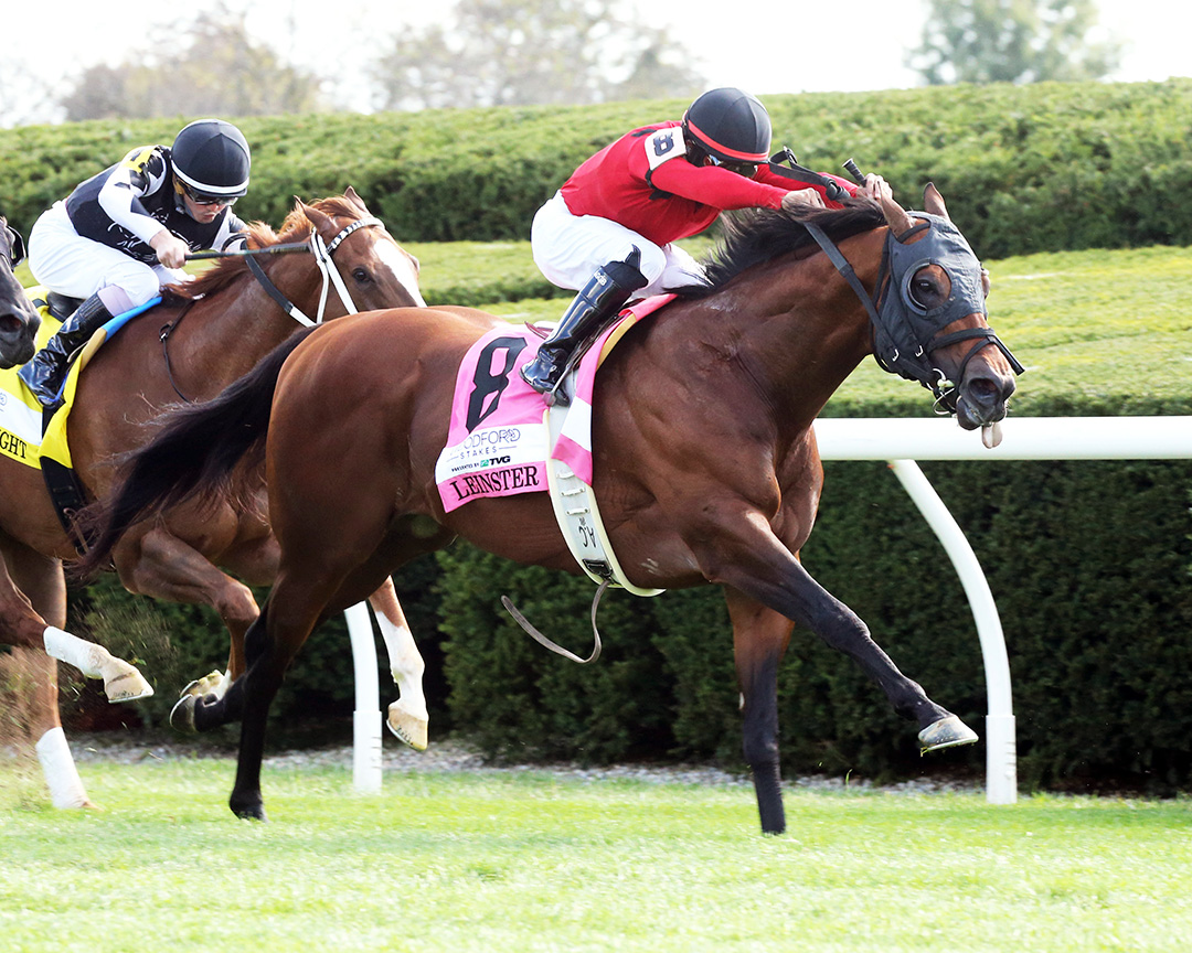 Leinster wins the 2020 Woodford Stakes at Keeneland Racecourse