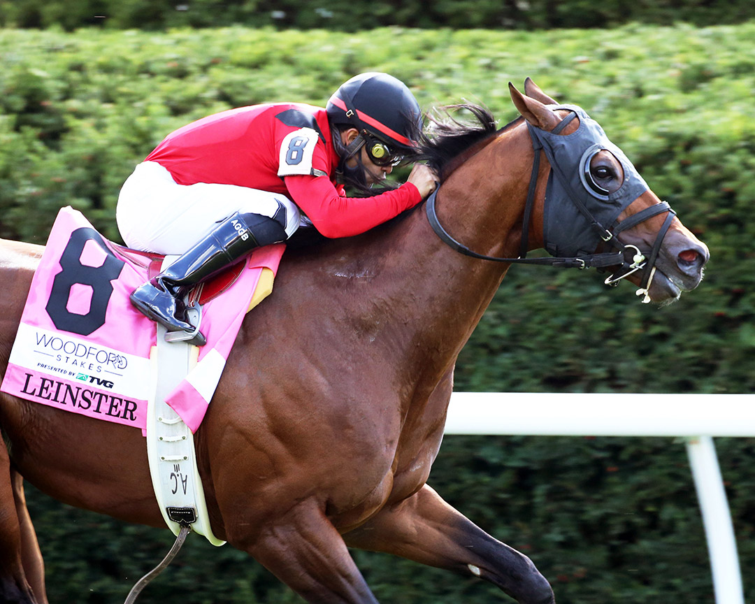 Leinster wins the 2020 Woodford Stakes at Keeneland Racecourse